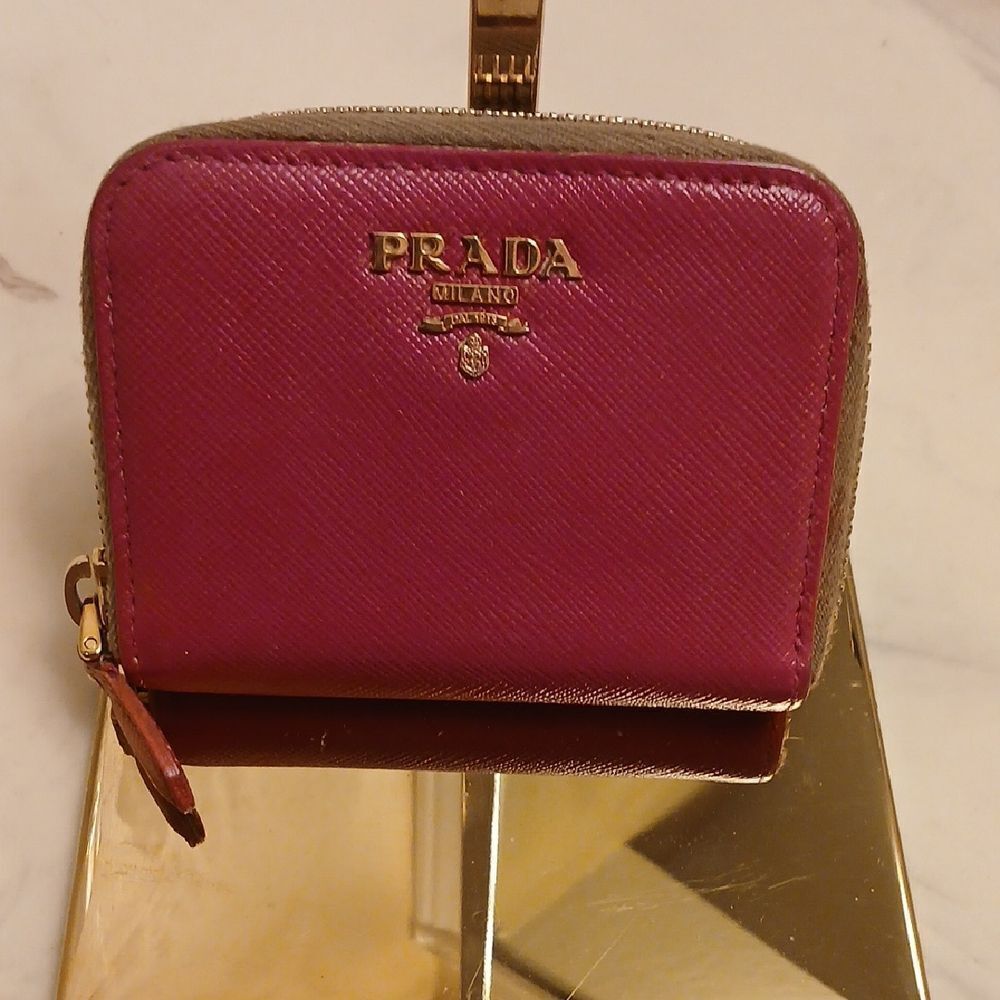 Prada Pink Saffiano Leather Wallet